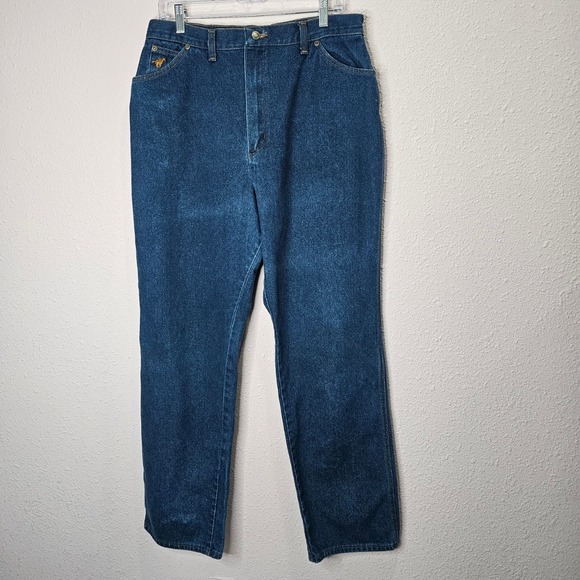 Wrangler Jeans Womens Size 18 Average Misses Full Fit Dark Wash Denim High Rise - Picture 1 of 8